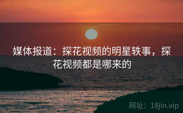 媒体报道：探花视频的明星轶事，探花视频都是哪来的